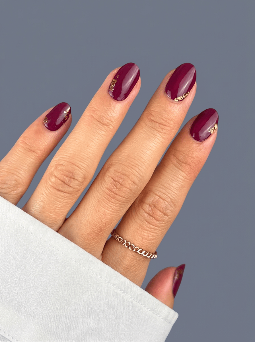 Gold & Glow - Nail art Feuilles d&