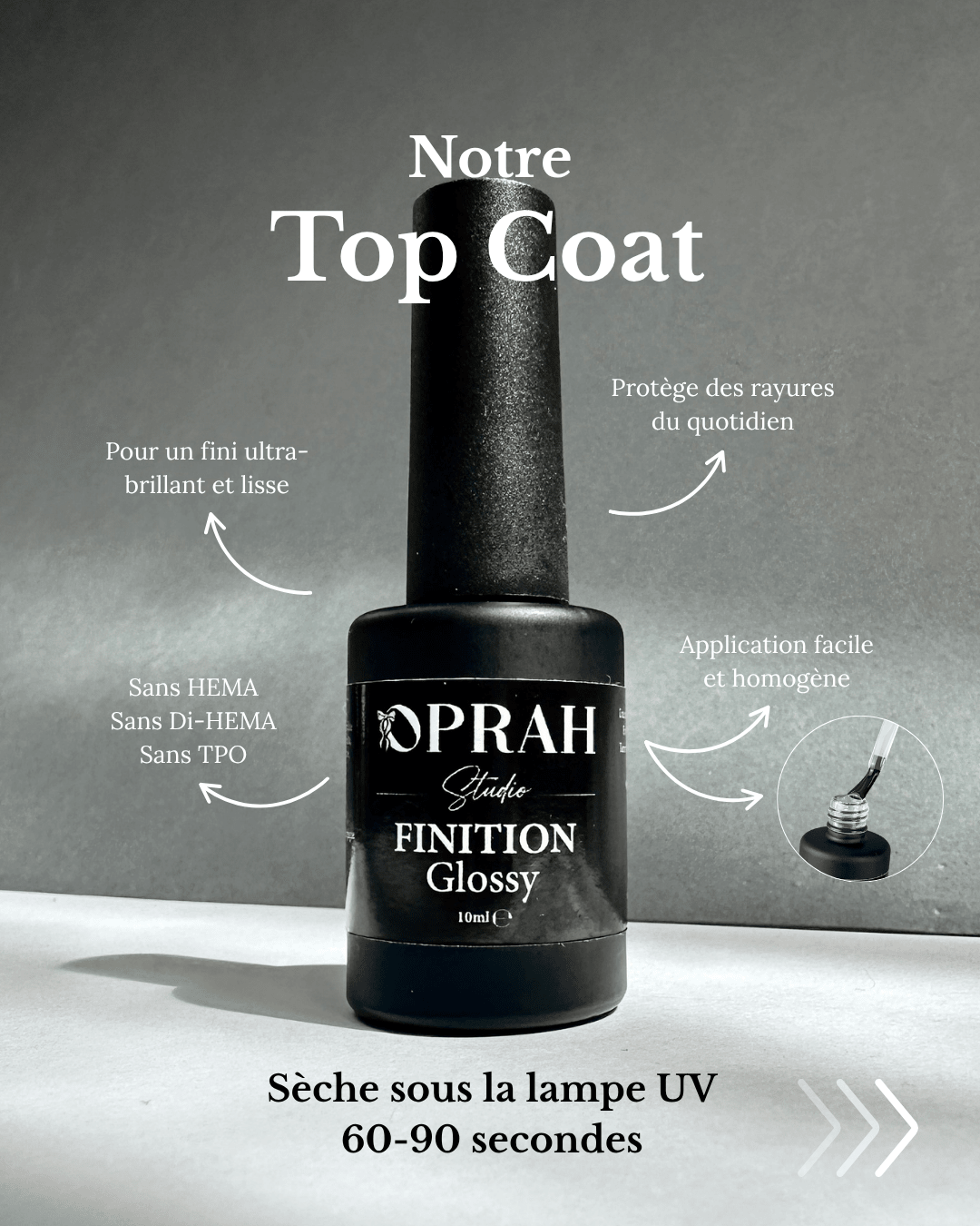 Top Coat Glossy ultra - brillant (UV) - Oprah Studio