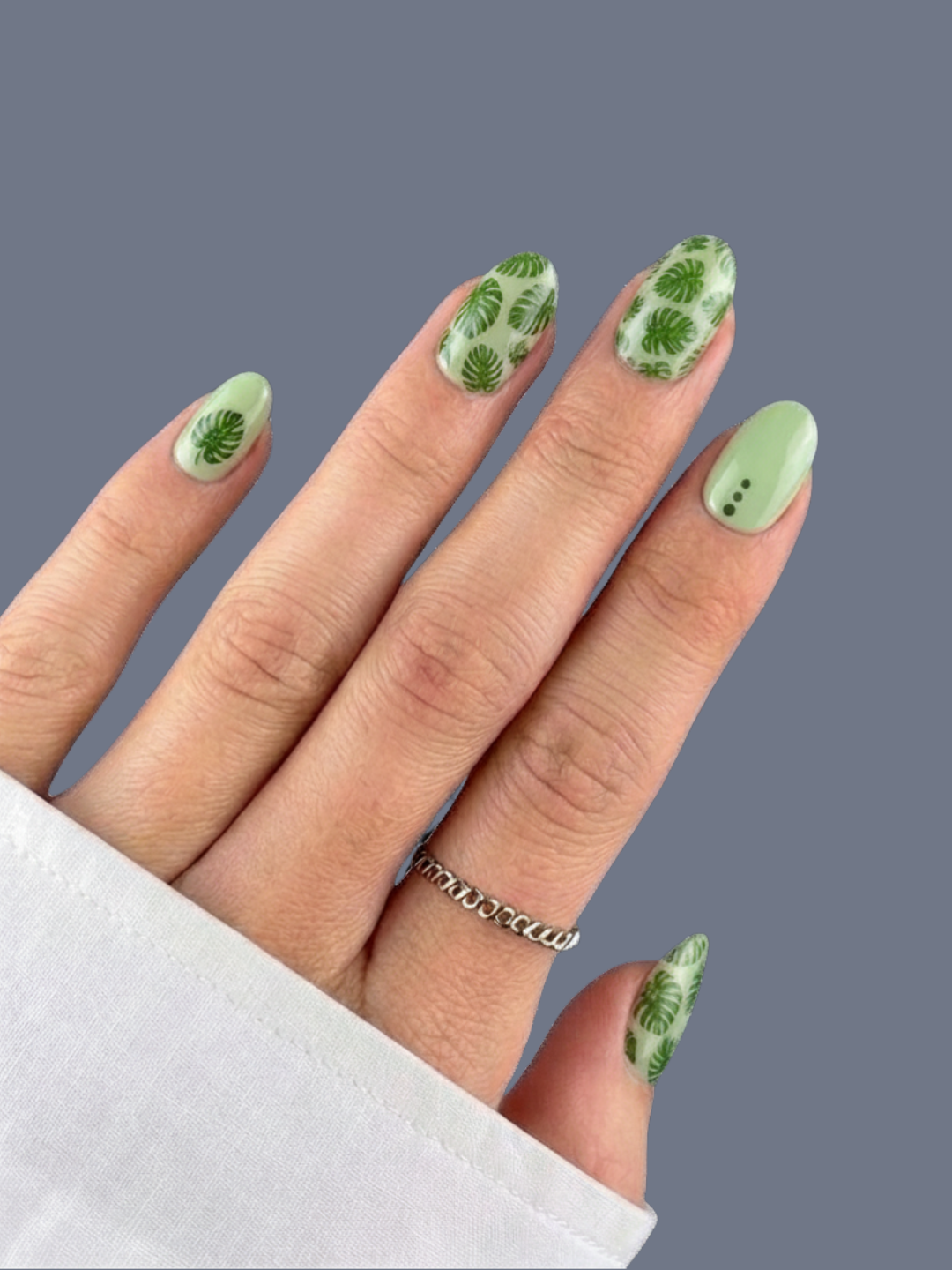 Verde - Nail art nature