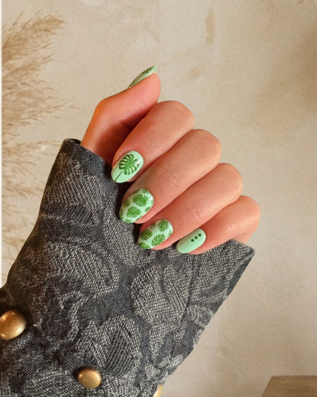 Verde - Nail art nature