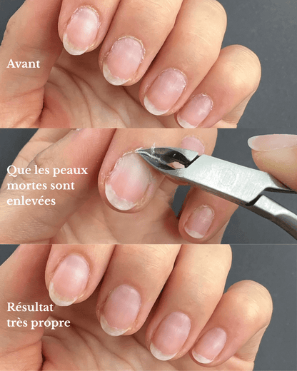 Coupe - cuticules professionnel en acier inoxydable double lame - Oprah Studio