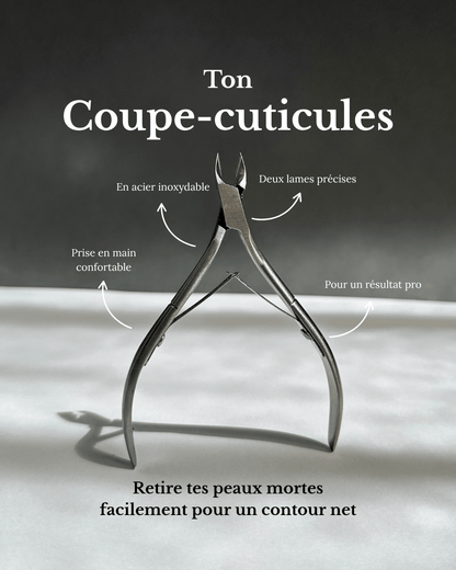 Coupe - cuticules professionnel en acier inoxydable double lame - Oprah Studio