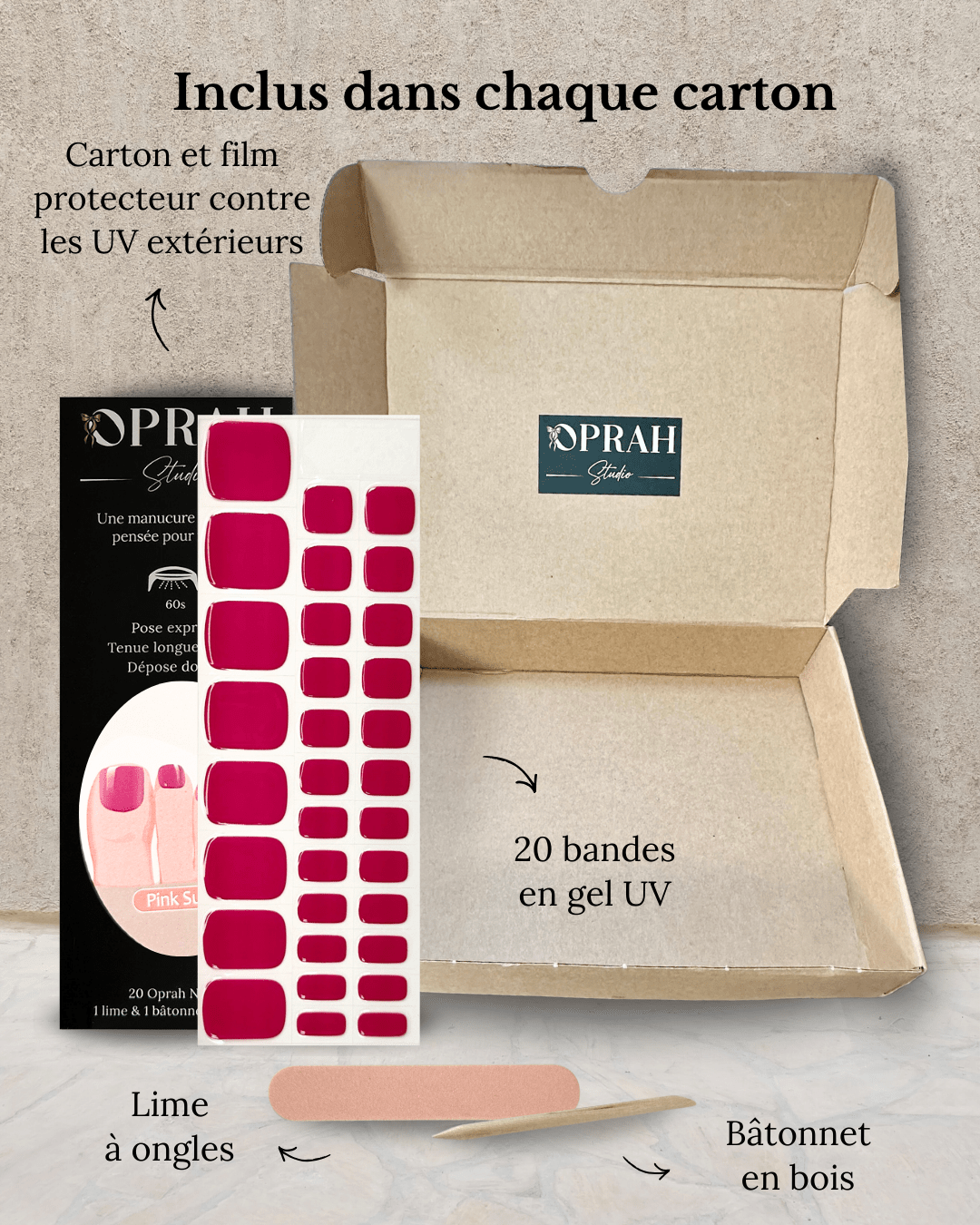 Pink Sunset pédicure - Oprah Studio