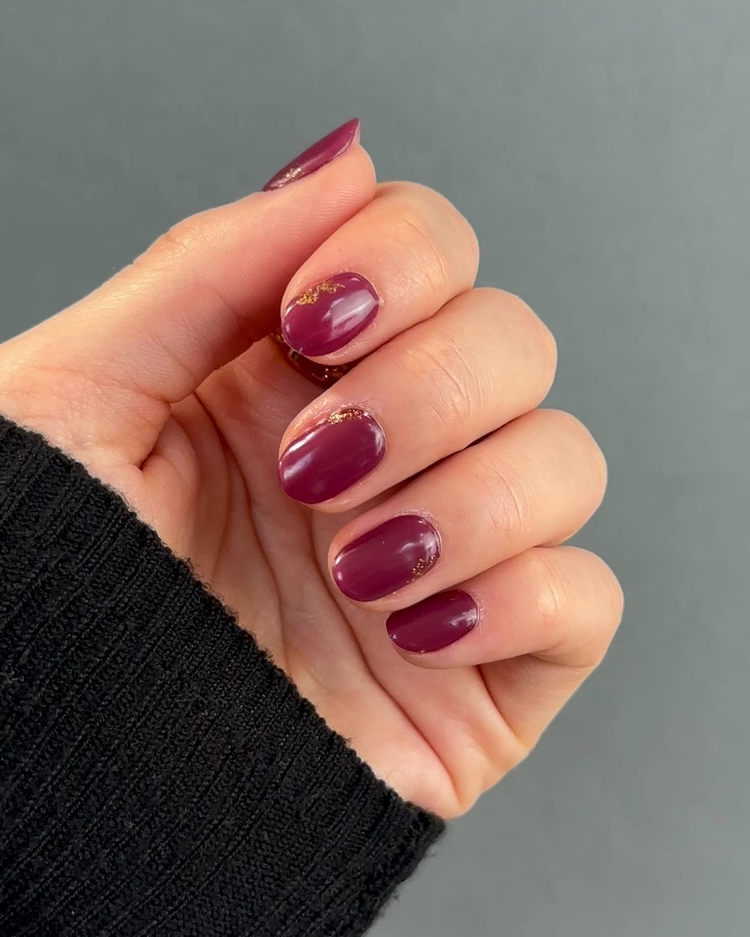 Gold &amp; Glow - Nail art Feuilles d&